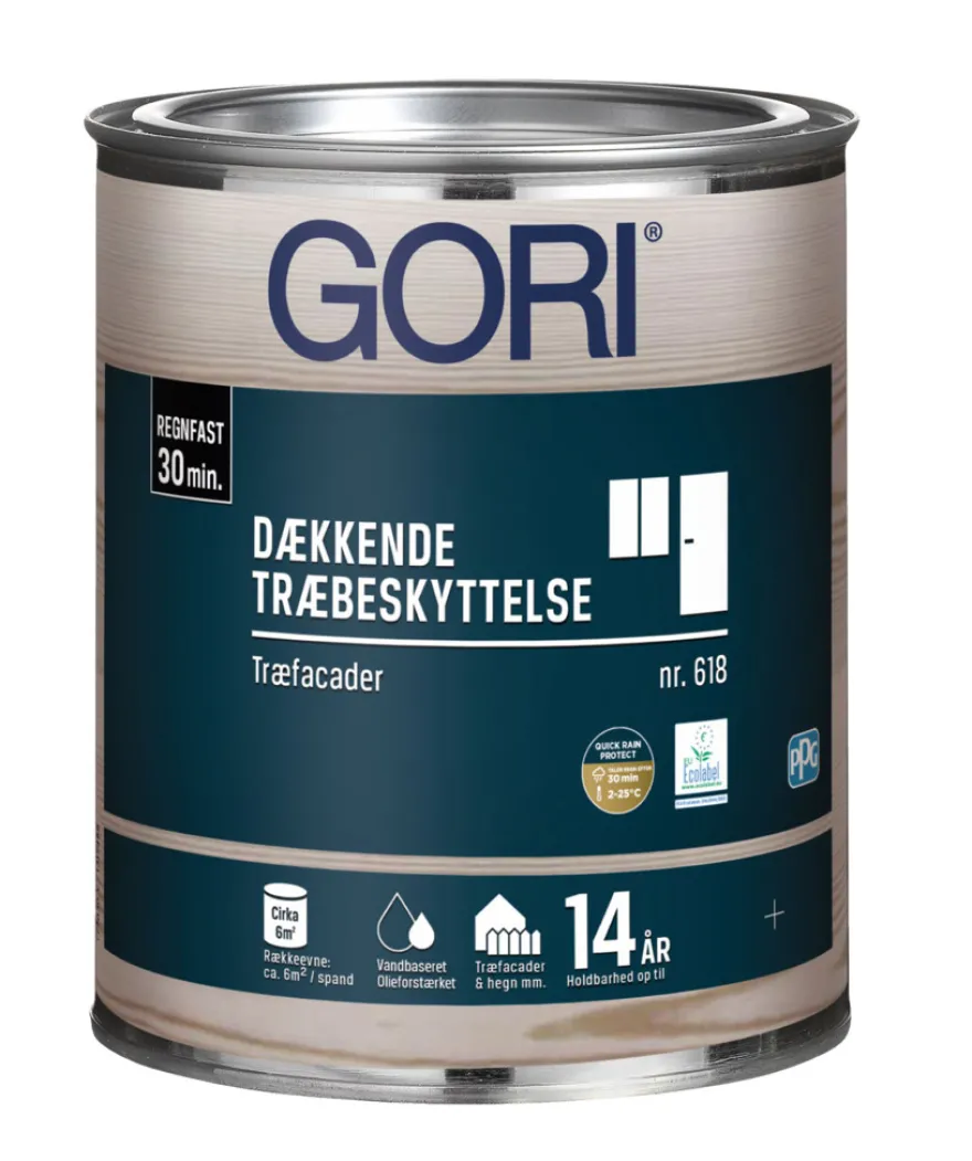 GORI 618 dækkende træbeskyttelse kulsort 0,75 liter